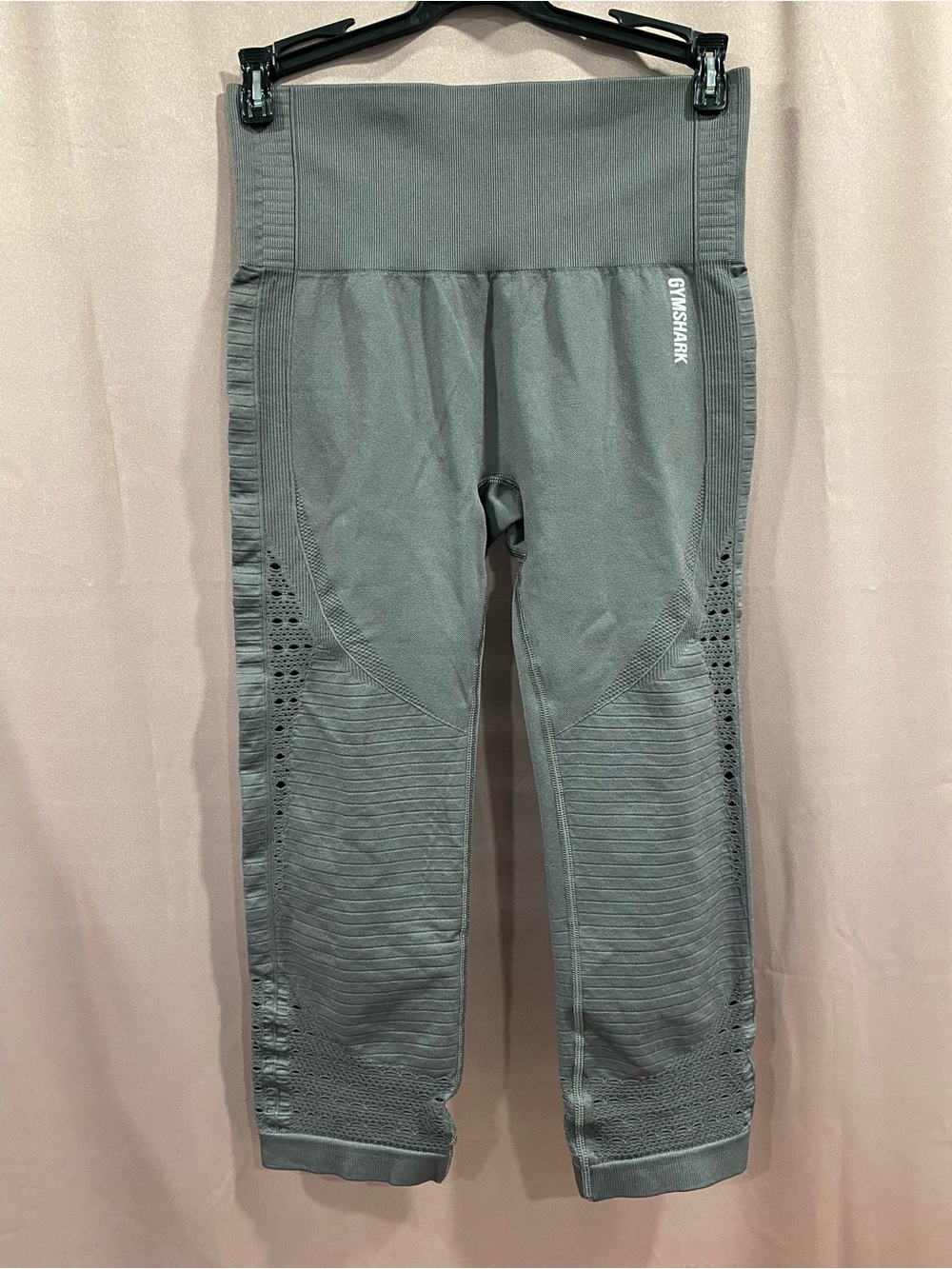 Gymshark Energy + Seamless Smoke Grey cropped leggings